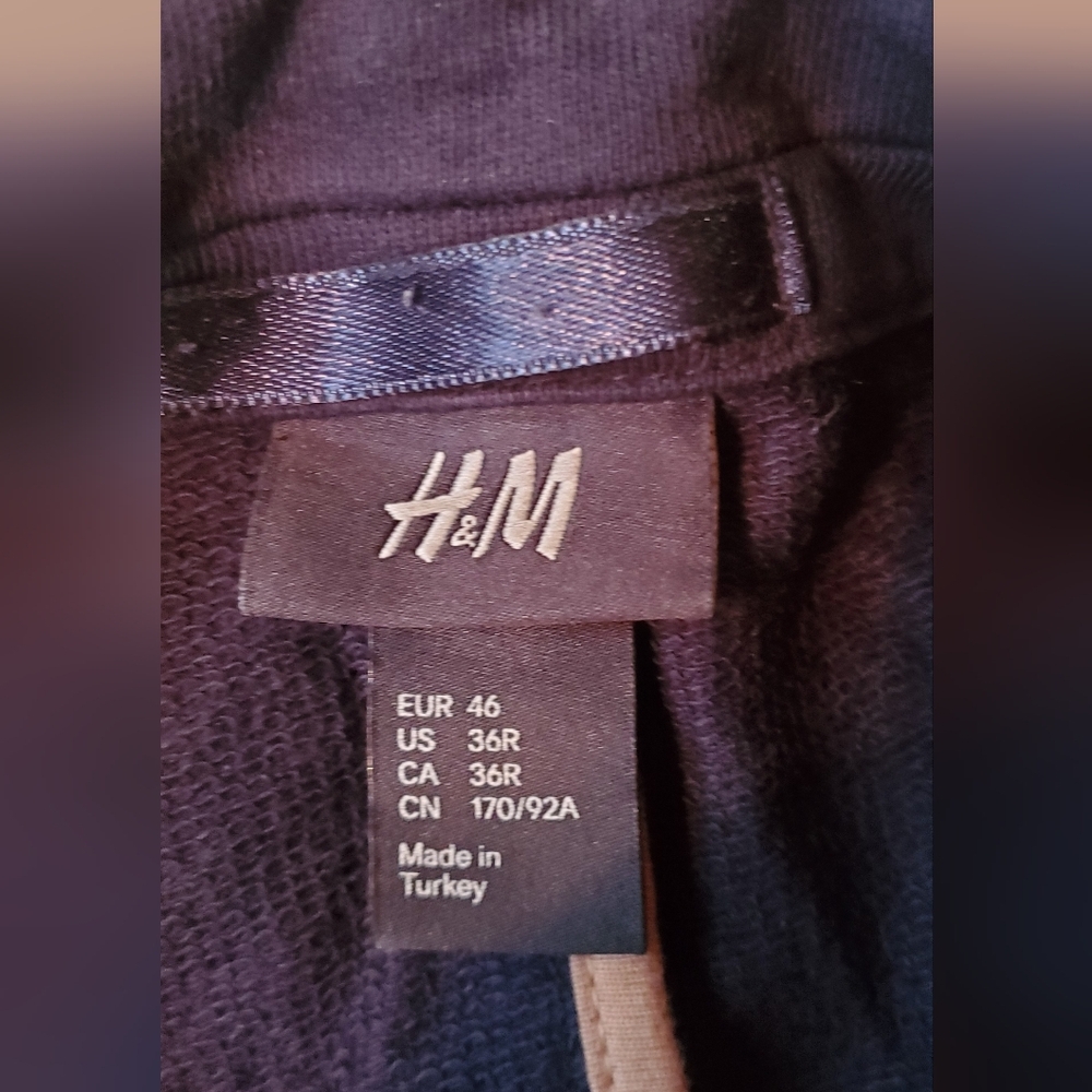 H&M Mens Navy Blazer Size 36R (M) - Picture 4 of 4